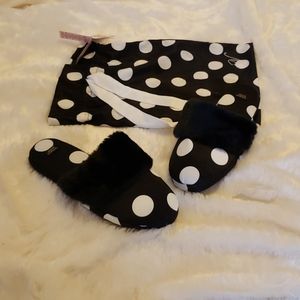 Victoria's Secret Slippers and Pouch